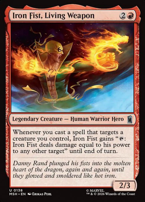 MtG Marvel Super Heroes Uncommon Iron Fist, Living Weapon #138、ToyWiz、kayou