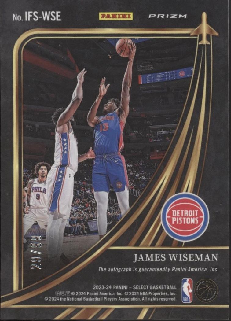 James Wiseman 2023-24 Panini Select In Flight Red Prizm Auto 29/99 #IFS-WSE、Collector Store LLC、kayou