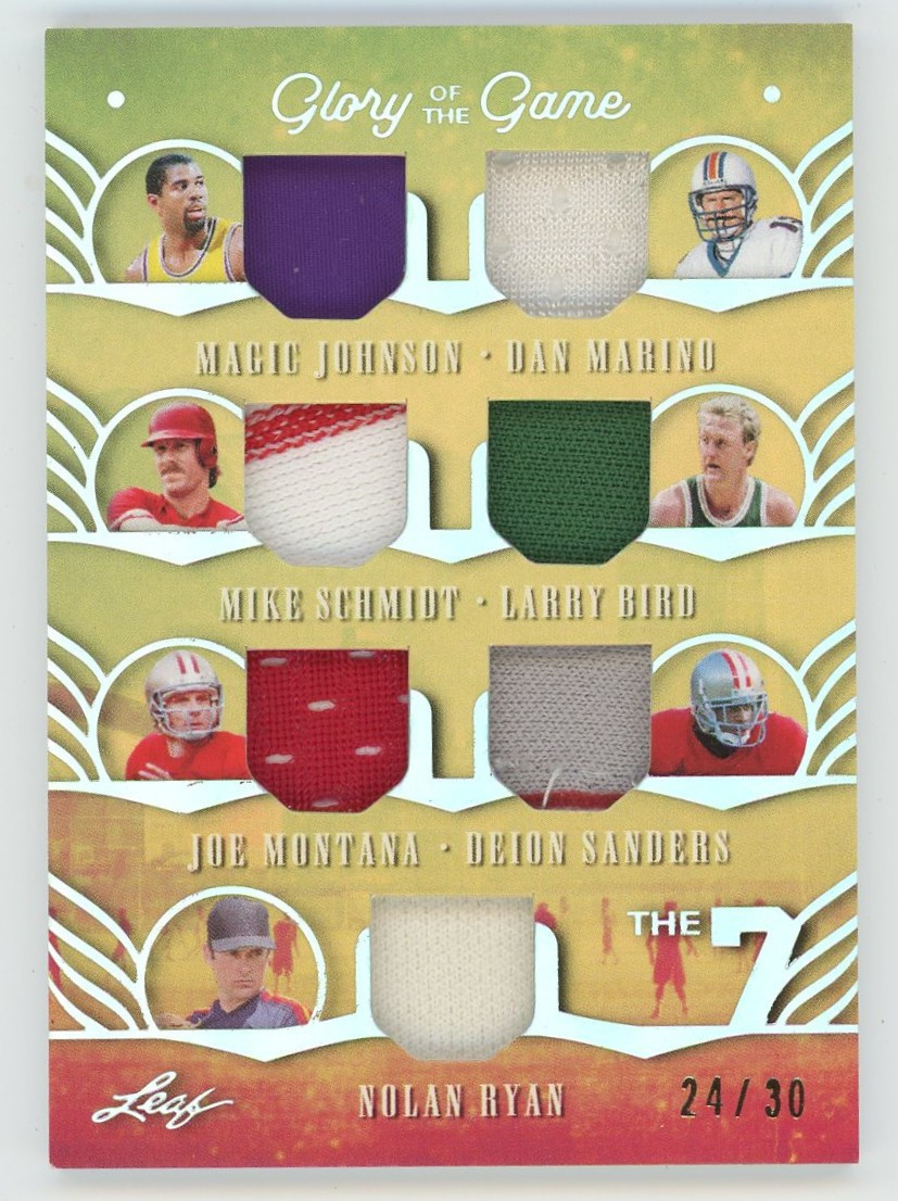 2025 Leaf Glory of the Game 24/30 The 7 Magic, Bird, Montana, Marino T7-9 Relic Excellent、ToyWiz、kayou