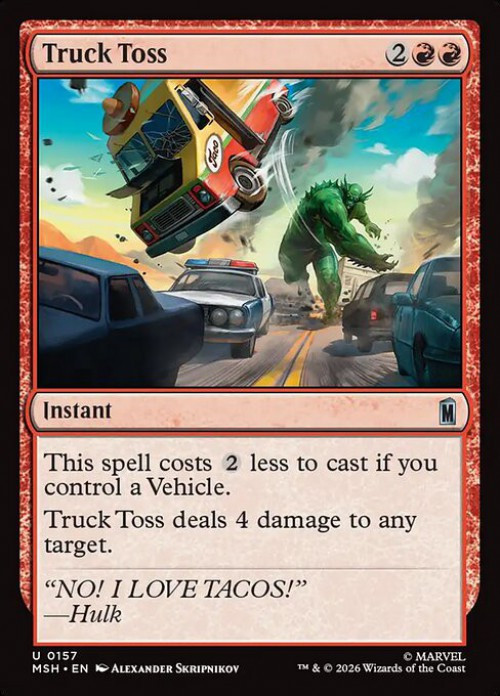 MtG Marvel Super Heroes Uncommon FOIL Truck Toss #157、ToyWiz、kayou