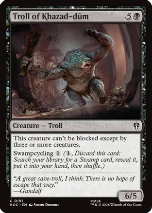 Troll of Khazad-dum (HOC-191) - The Hobbit: Eternal-Legal、Wizards of the Coast、kayou