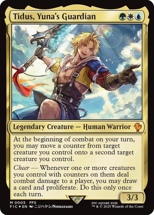 MtG Final Fantasy Commander Mythic Rare FOIL Tidus, Yuna's Guardian #5、ToyWiz、kayou