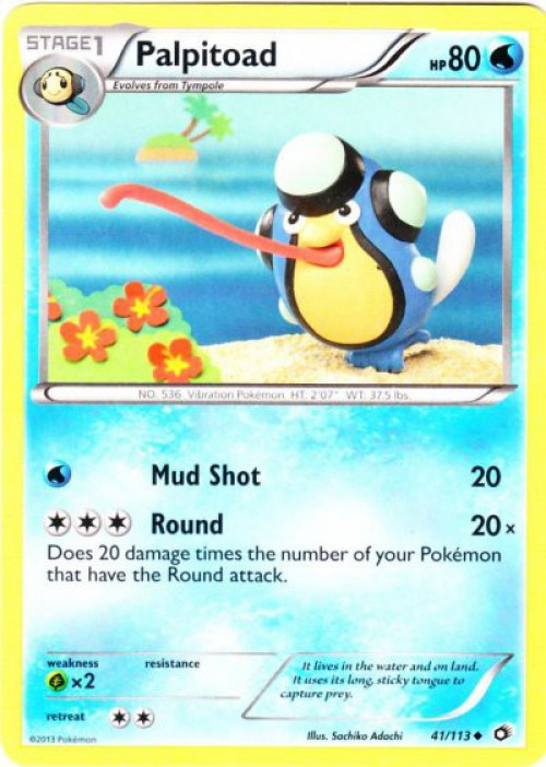 Pokemon Black & White Legendary Treasures Uncommon Palpitoad #41 Reverse Holo、ToyWiz、kayou