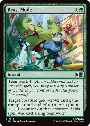 Beast Mode (MSC-713) - Commander: Marvel Super Heroes Foil、Wizards of the Coast、kayou