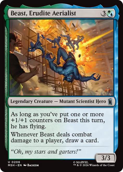 Beast, Erudite Aerialist (Foil) | Marvel Super Heroes、Magic: The Gathering、kayou