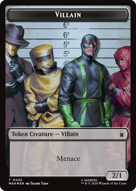 Marvel Super Heroes - Villain (#25) Token (Foil) | Marvel Super Heroes、Magic: The Gathering、kayou