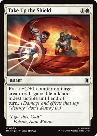 Take Up the Shield (MSH-039) - Marvel Super Heroes Foil、Wizards of the Coast、kayou