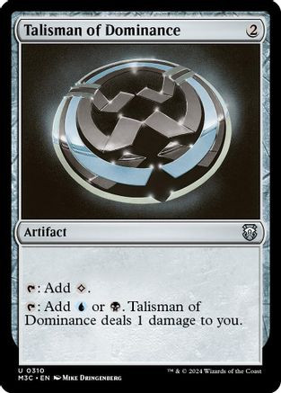 Talisman of Dominance (Ripple Foil) (M3C-310) - Modern Horizons 3 Commander Foil、Wizards of the Coast、kayou