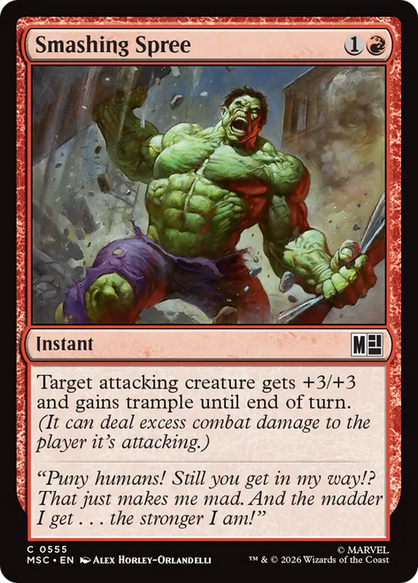 Smashing Spree (Foil) | Marvel Super Heroes Commander、Magic: The Gathering、kayou