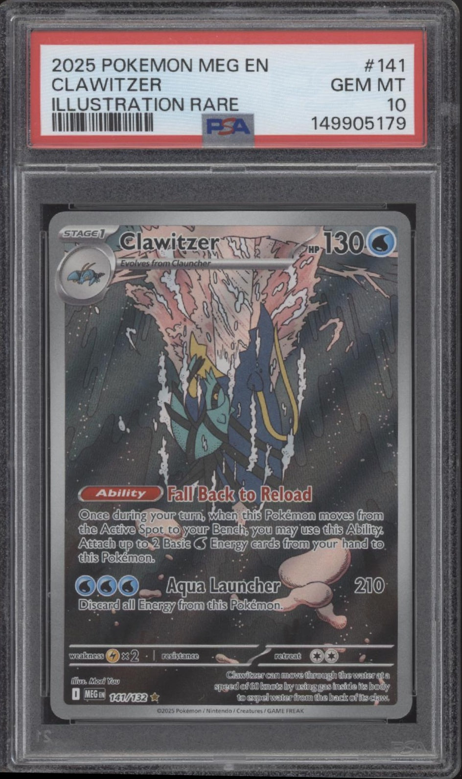 Clawitzer Pokemon Mega Evolution Illustration Rare #141 PSA 10、Collector Store LLC Gaming、kayou