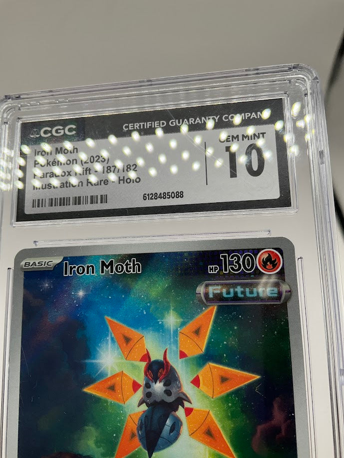 Iron Moth Pokemon Paradox Rift Illustration Rare Holo #187 CGC 10、Collector Store LLC Gaming、kayou