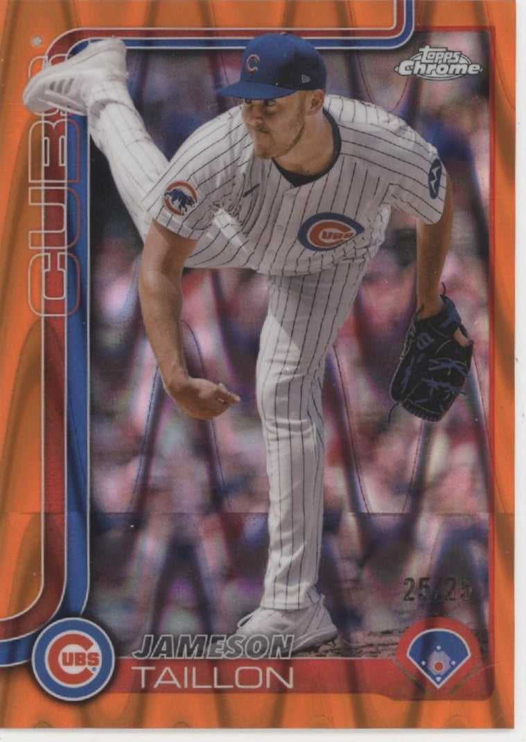 Jameson Taillon 2025 Topps Chrome Orange Ray Wave Refractor 25/25 #33、Collector Store LLC、kayou
