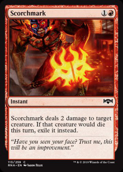 MtG Trading Card Game Ravnica Allegiance Common FOIL Scorchmark #113、ToyWiz、kayou