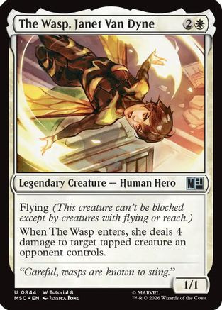 The Wasp, Janet Van Dyne (0844) (MSC-844) - Commander: Marvel Super Heroes、Wizards of the Coast、kayou