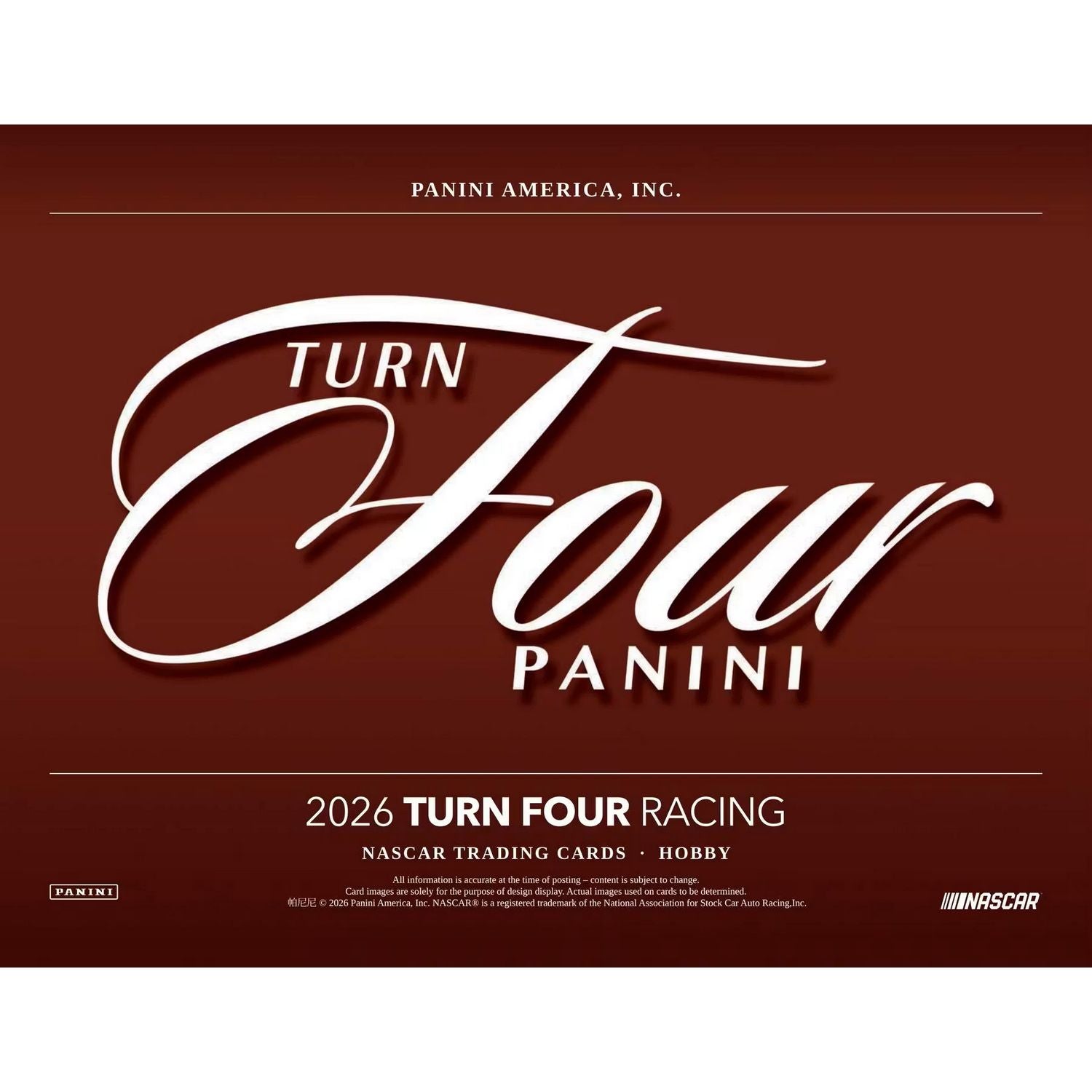 2026 Panini Turn Four Racing Hobby Box、Panini、kayou