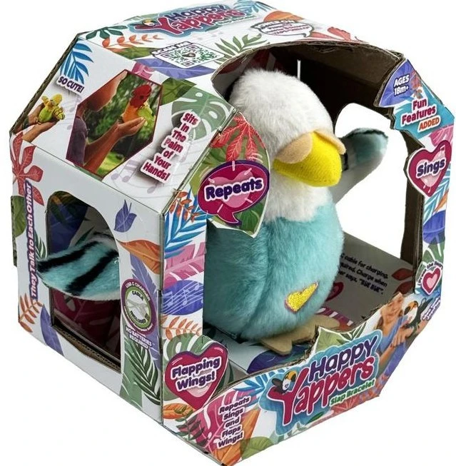 Happy Yappers Series 2 Parakeet Figure White / Blue, with Slap Bracelet、ToyWiz、kayou