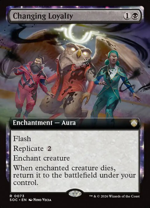 MtG Secrets of Strixhaven Commander Rare Changing Loyalty #73 Extended Art、ToyWiz、kayou