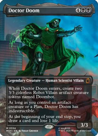 Doctor Doom (Borderless) (336) (MSH-336) - Marvel Super Heroes Foil、Wizards of the Coast、kayou