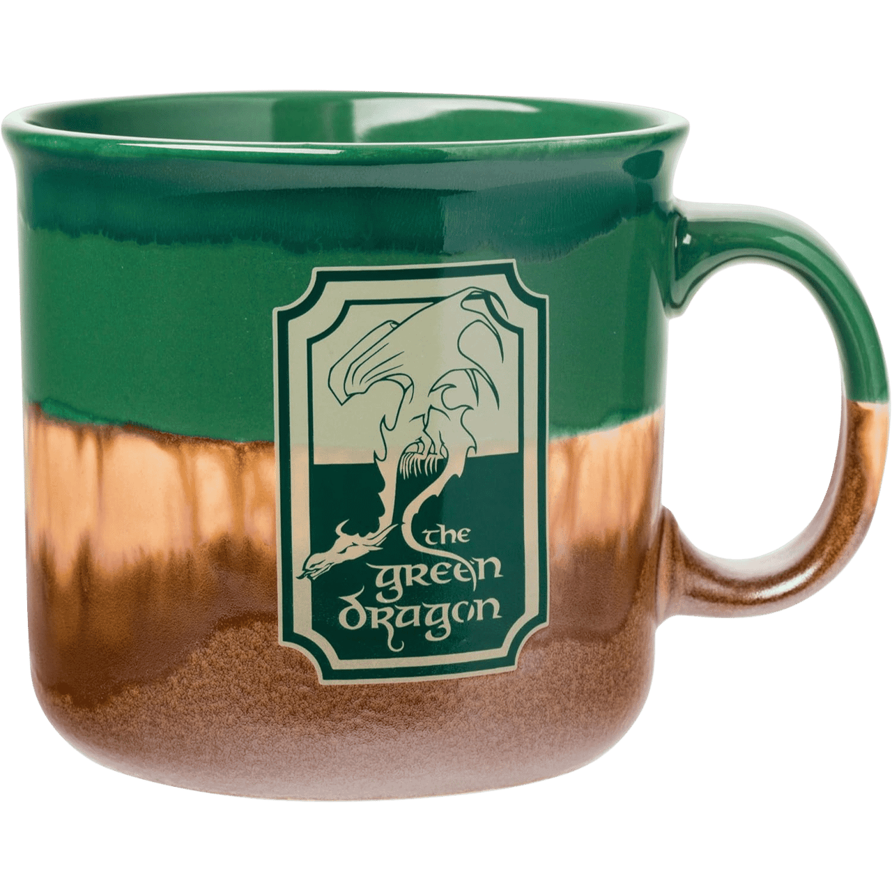 The Lord of The Rings: The Green Dragon - Reactive Glaze Ceramic Camper Mug (20oz)、Silver Buffalo、kayou