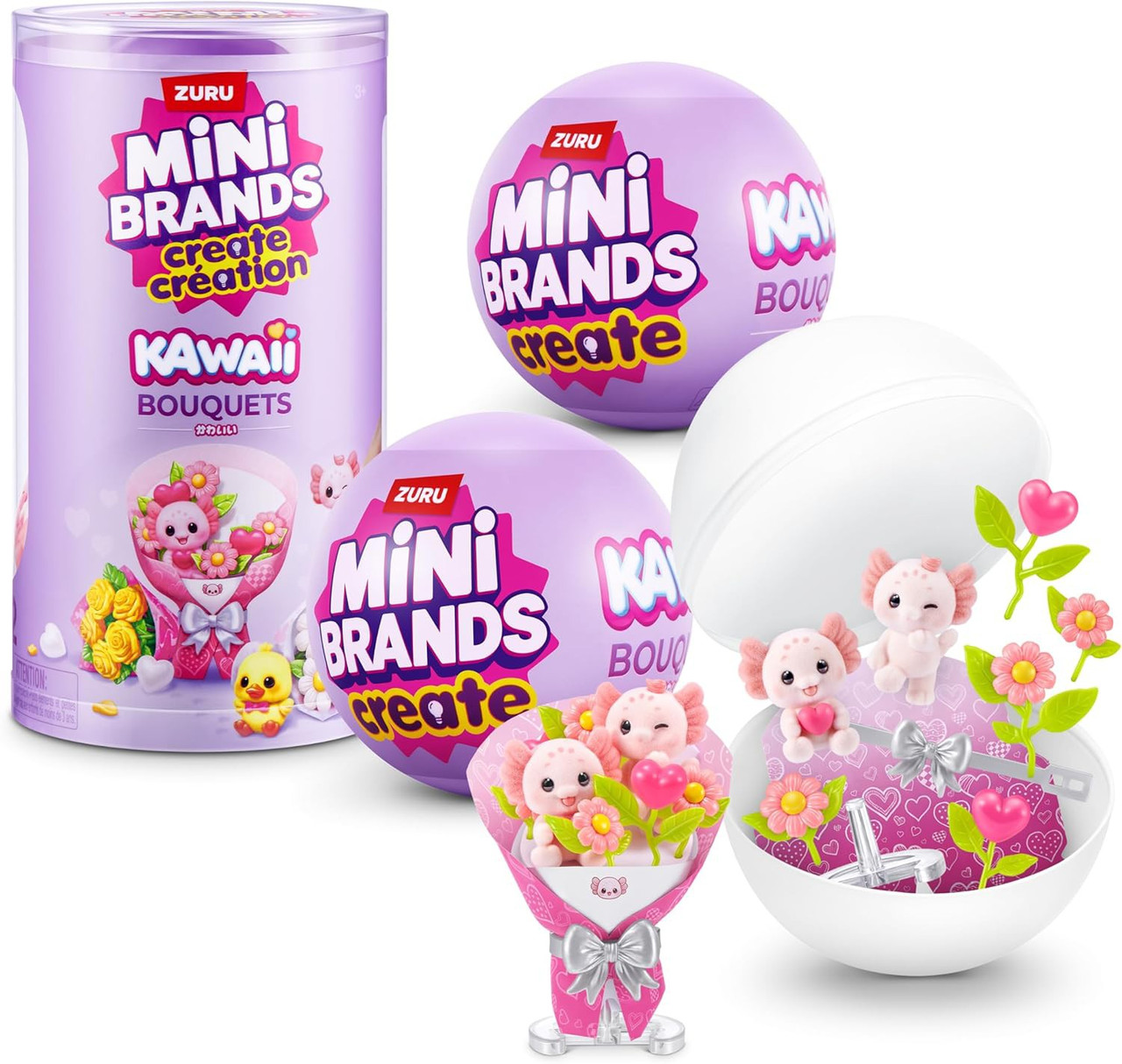 Mini Brands! Create Kawaii Bouquets LOT of 2 Mystery Packs、ToyWiz、kayou