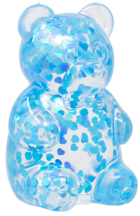 Gummy Bear Squish! Hearts BLUE 3.1-Inch Stress Squishy Fidget Toy、ToyWiz、kayou