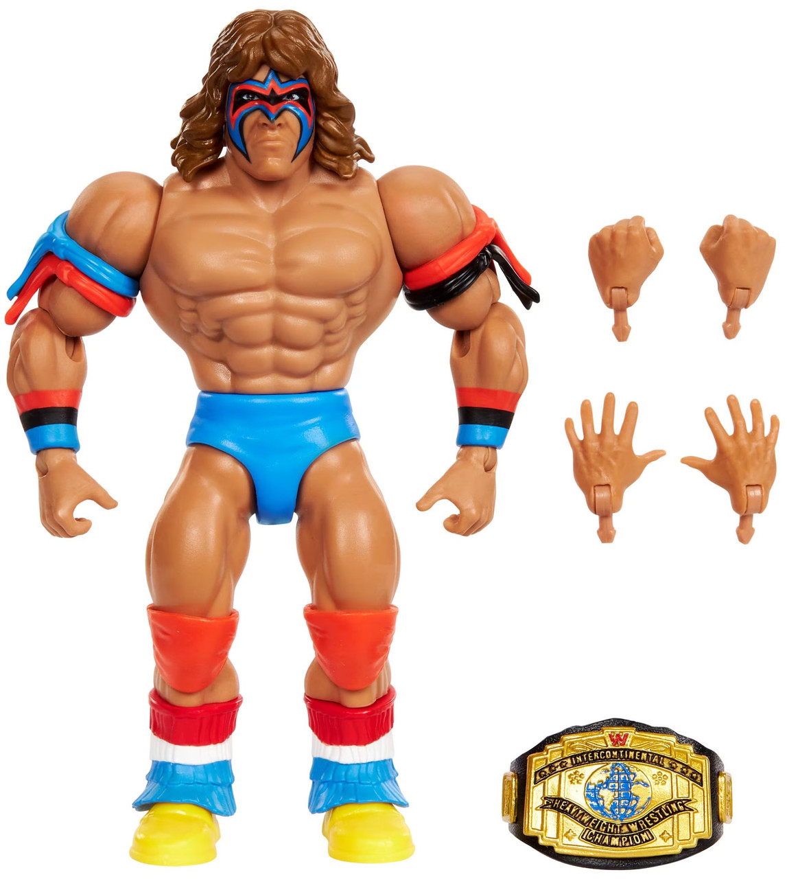 WWE Wrestling Retro Superstars Ultimate Warrior Action Figure Heavyweight Champion、ToyWiz、kayou