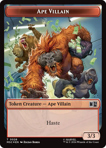 Marvel Super Heroes Commander - Ape Villain (#26) Token (Surgefoil) | Marvel Super Heroes Commander、Magic: The Gathering、kayou