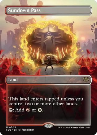 Sundown Pass (Borderless) (SOS-305) - Secrets of Strixhaven Foil、Wizards of the Coast、kayou