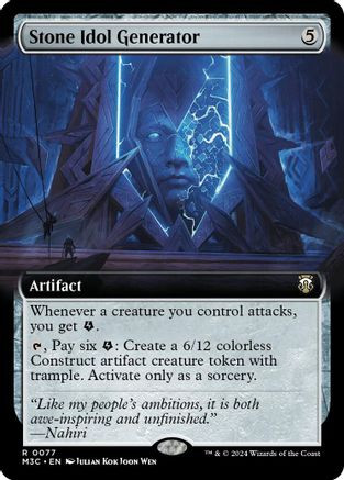 Stone Idol Generator (Extended Art) (Ripple Foil) (M3C-077) - Modern Horizons 3 Commander Foil、Wizards of the Coast、kayou