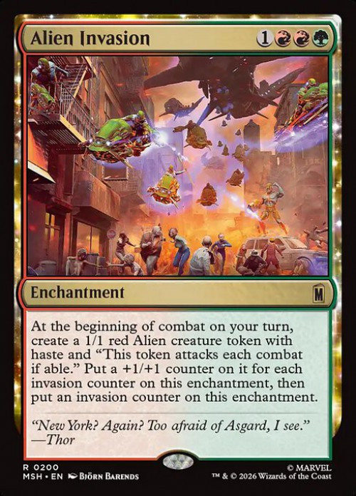 MtG Marvel Super Heroes Rare Alien Invasion #200、ToyWiz、kayou