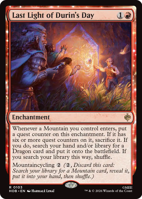 Last Light of Durin's Day (Foil) | The Hobbit、Magic: The Gathering、kayou