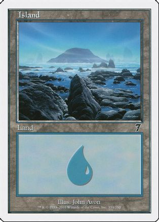 Island (334) (7ED-334) - 7th Edition Foil、Wizards of the Coast、kayou