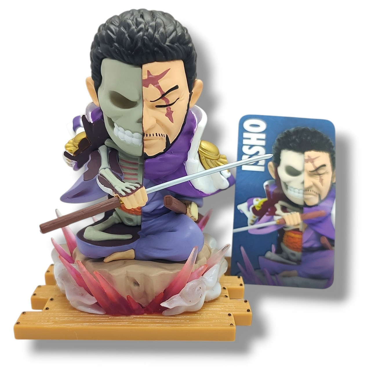 One Piece Freeny's Hidden Dissectibles Marines Edtion Issho (Fujitora) 4-Inch Mini Figure Loose、ToyWiz、kayou