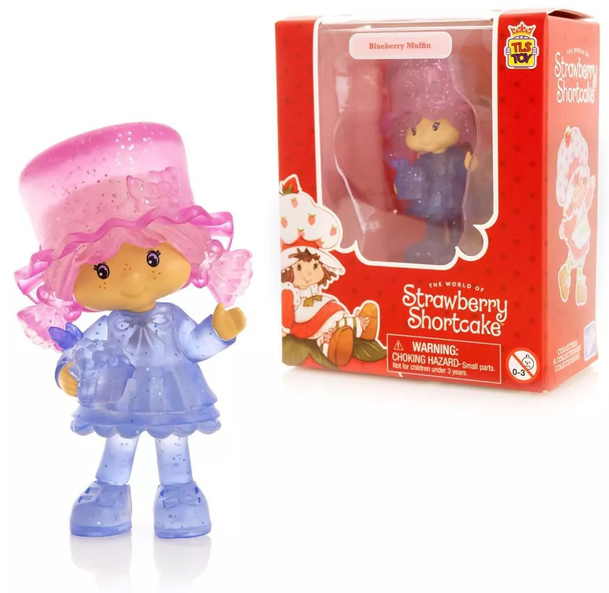 Strawberry Shortcake CheeBee Blueberry Muffin 2.5-Inch Mini Figure Translucent、ToyWiz、kayou