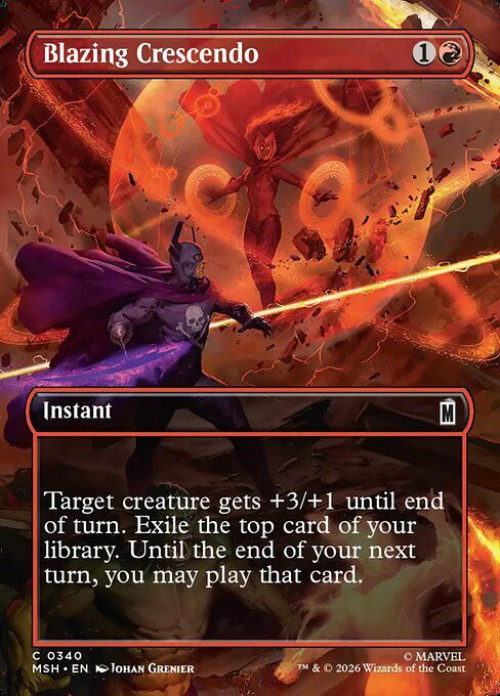 MtG Marvel Super Heroes Common Blazing Crescendo #340 Borderless Scene、ToyWiz、kayou