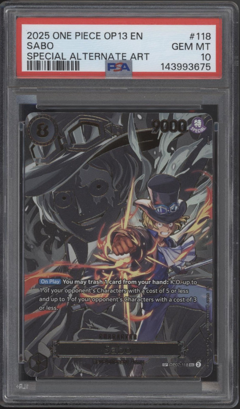 Sabo One Piece Card Game OP13 Special Alternate Art #118 PSA 10、Collector Store LLC Gaming、kayou