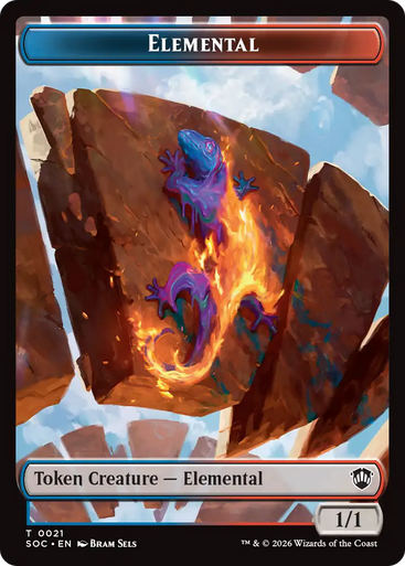 Secrets of Strixhaven Commander - Elemental Token (#21) (Foil) | Secrets of Strixhaven Commander、Magic: The Gathering、kayou
