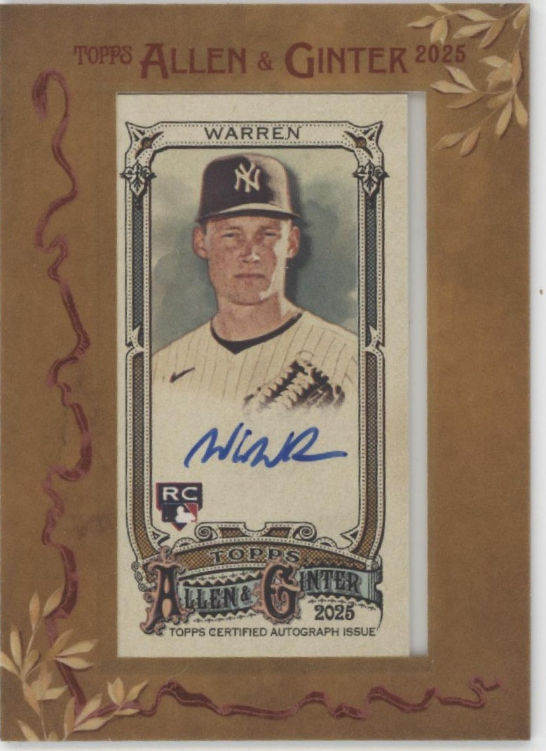 Will Warren 2025 Topps Allen & Ginter Mini Framed Auto RC #MA-WWA、Collector Store LLC、kayou