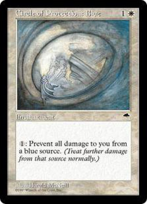 MtG Tempest Common Circle of Protection: Blue #9 Lightly Played、ToyWiz、kayou