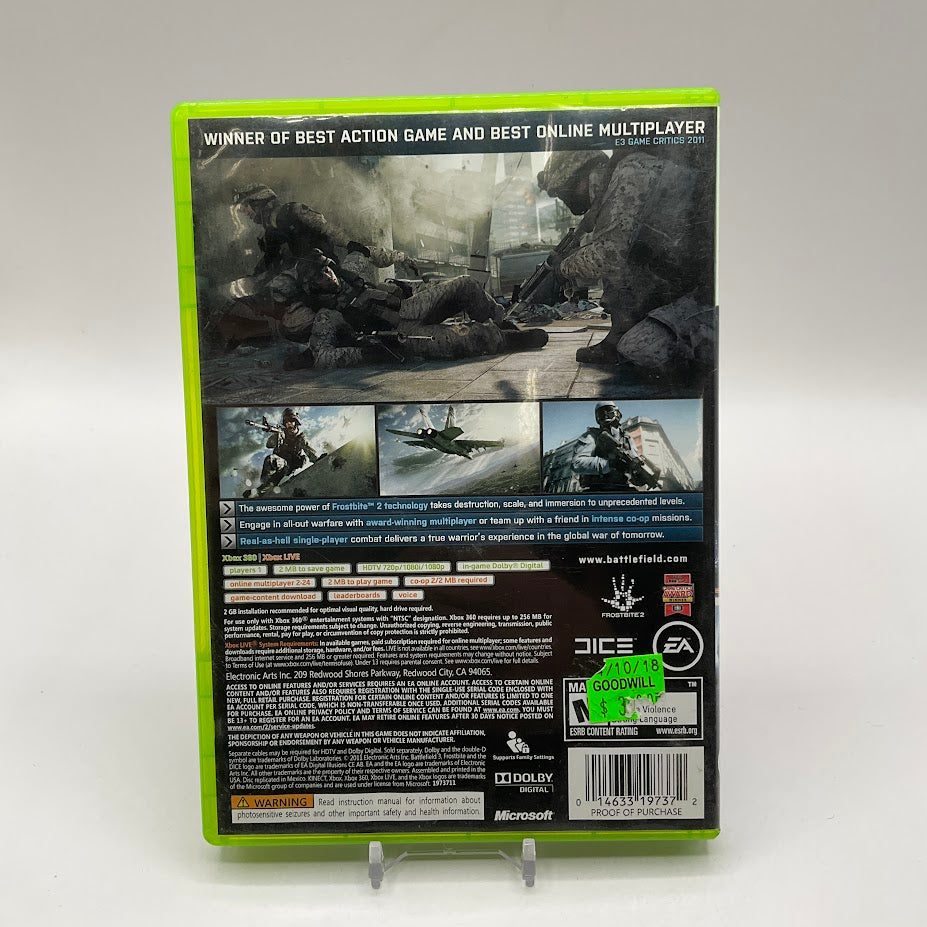 Battlefield 3 Xbox 360 Used #2、Collector Store LLC - VG、kayou