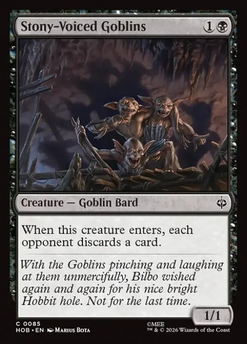 MtG The Hobbit Common Stony-Voiced Goblins #85、ToyWiz、kayou