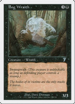 Bog Wraith (7ED-123) - 7th Edition、Wizards of the Coast、kayou