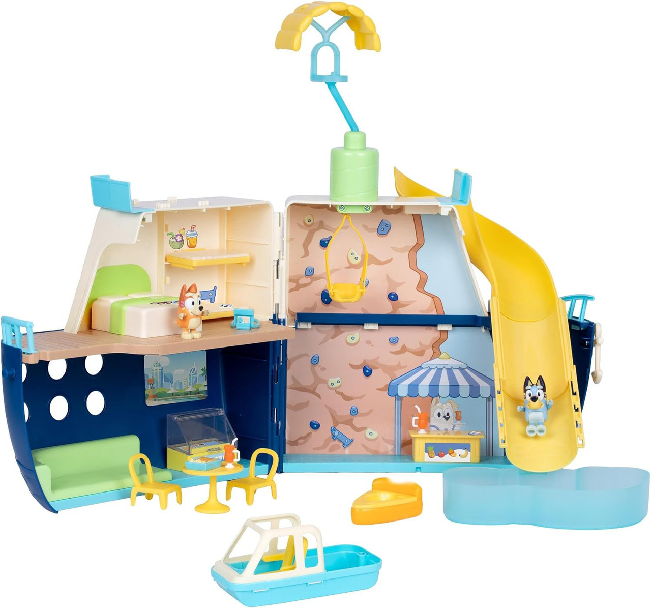 Bluey Cruise Ship Playset 15+ Accessories, Sticker Sheet, & Figures、ToyWiz、kayou