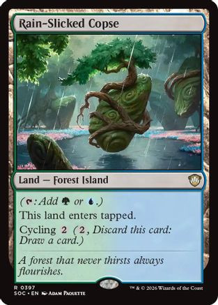 Rain-Slicked Copse (SOC-397) - Commander: Secrets of Strixhaven、Wizards of the Coast、kayou