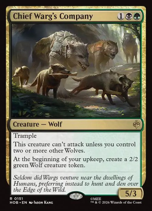 MtG The Hobbit Rare Chief Warg's Company #151、ToyWiz、kayou