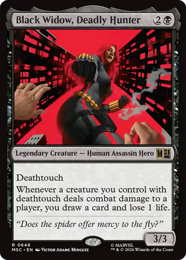 Black Widow, Deadly Hunter (Foil) | Marvel Super Heroes Commander、Magic: The Gathering、kayou