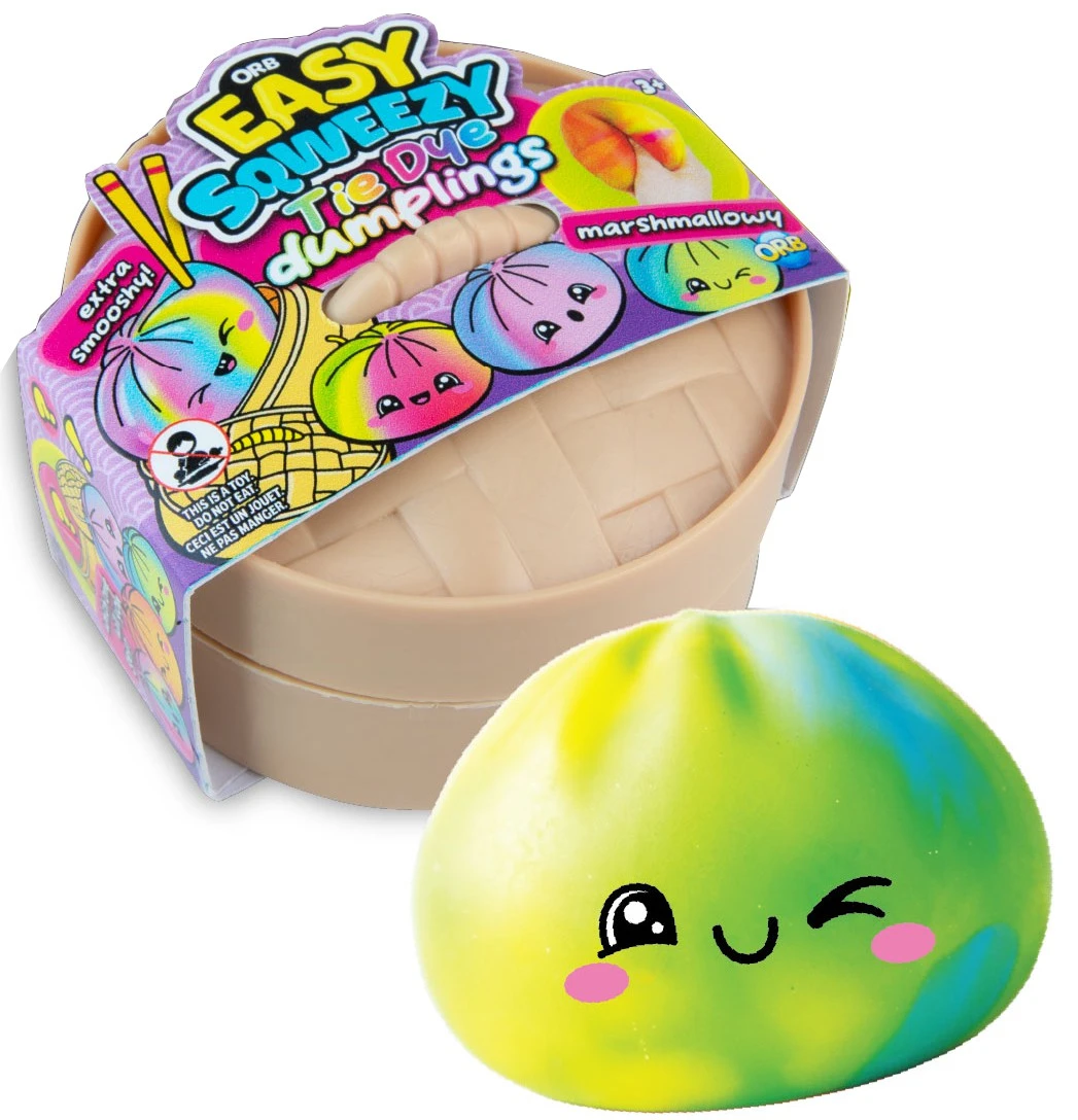Easy Sqweezy Squishy Squeeze Toy Tie Dye Dumplings Mystery Pack 1 RANDOM Color, Extra Smooshy!、ToyWiz、kayou