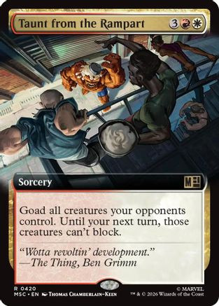 Taunt from the Rampart (Extended Art) (MSC-420) - Commander: Marvel Super Heroes、Wizards of the Coast、kayou