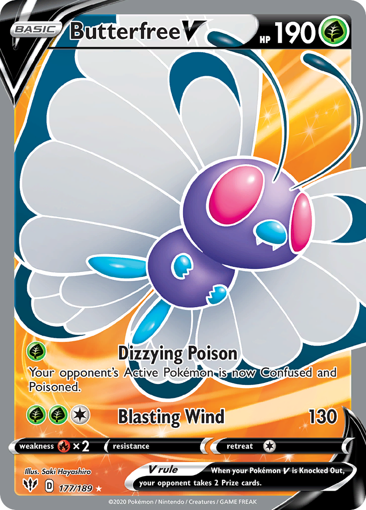 Butterfree V 177/189 - Darkness Ablaze Holofoil (HP)、The Pokémon Company、kayou
