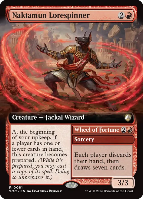 Naktamun Lorespinner // Wheel of Fortune (Extended Art) | Secrets of Strixhaven Commander、Magic: The Gathering、kayou